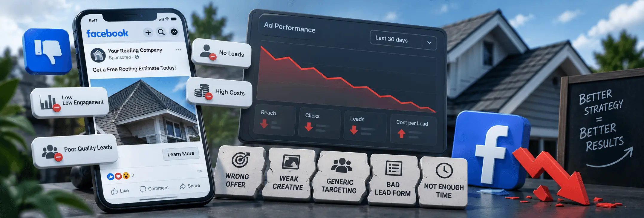 Why Your Roofing Facebook Ads Aren’t Working (And How to Fix It)